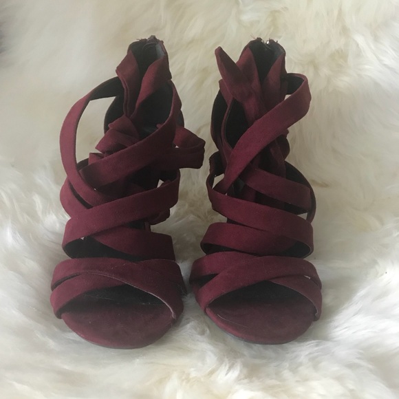 Wild Diva - Strappy Suede Stiletto Sandals, 7 - Picture 3 of 6